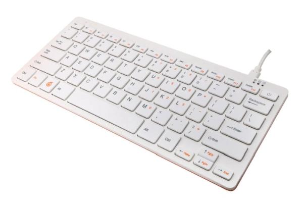 Orange Pi 800 computer in a keyboard