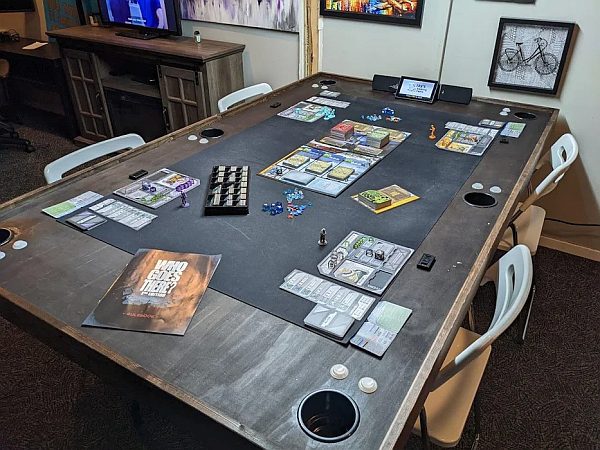 Board Game Table With End Turn Buttons