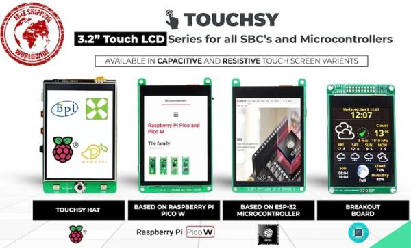 3.2 inch Touchsy touch screens hit Kickstarter from £23