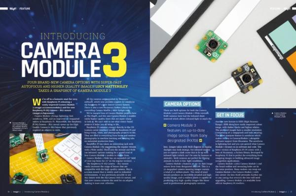 Raspberry Pi Camera Module 3 featured in this months MagPi magazine