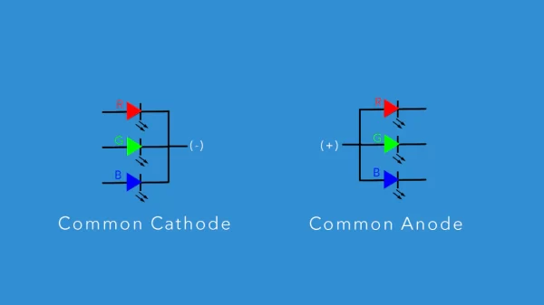 Difference Between the common anode and common cathode