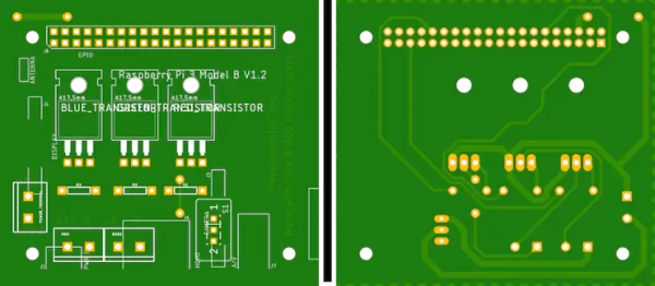PCB bottom and the top layer