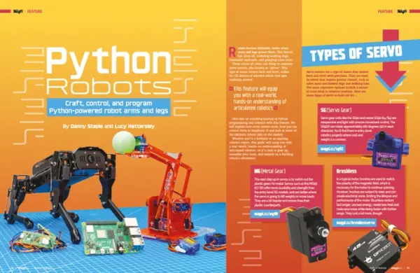 Latest Raspberry Pi MagPi magazine features Python Robots