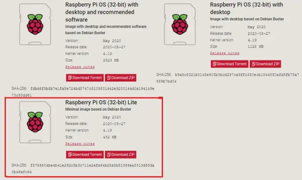 Download the Raspberry PI OS: 