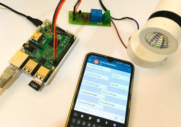 Raspberry Pi Telegram controlled Home Automation project